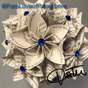 Paper flowers made from book The Horse And His Boy