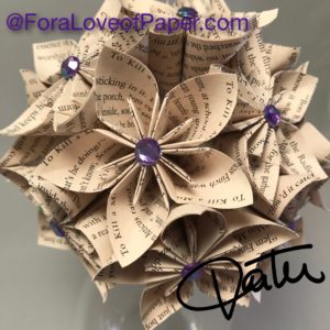 Paper flowers made from book To Kill a Mockingbird